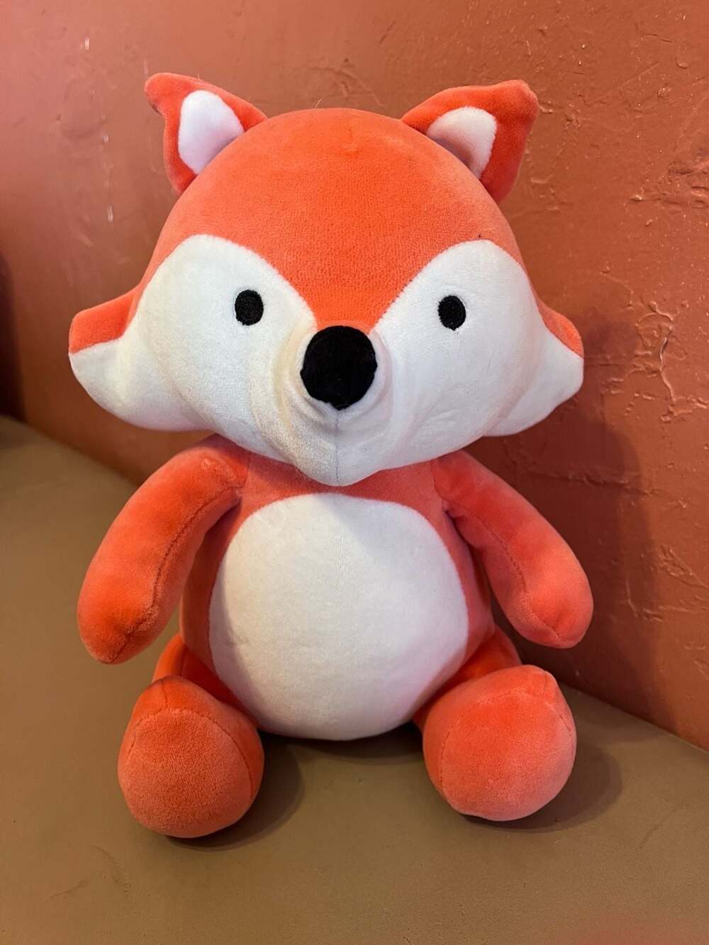 Miniso Fox Stuffed Animal Plush Toy Orange White